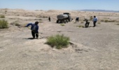 آغاز آبیاری پروژه بیابان زدایی (نهال کاری) کانون بحران فرسایش بادی شهرستان  خلیل آباد