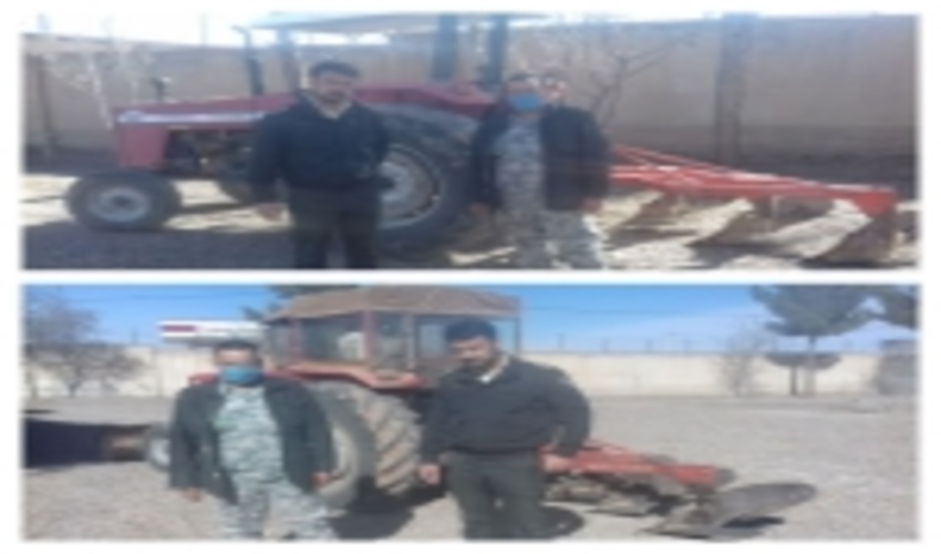 توقیف دو دستگاه تراکتور در حال تخریب اراضی ملی شهرستان نیشابور 