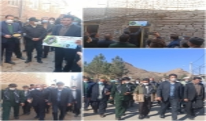 برپایی میز خدمت جهادی در دهستان بقمچ شهرستان چناران 