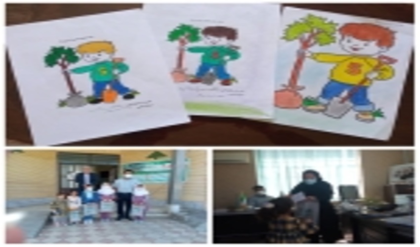 جغتای-برگزاری مسابقه رنگ آمیزی کودکان در شهرستان جغتای با موضوع منابع طبیعی