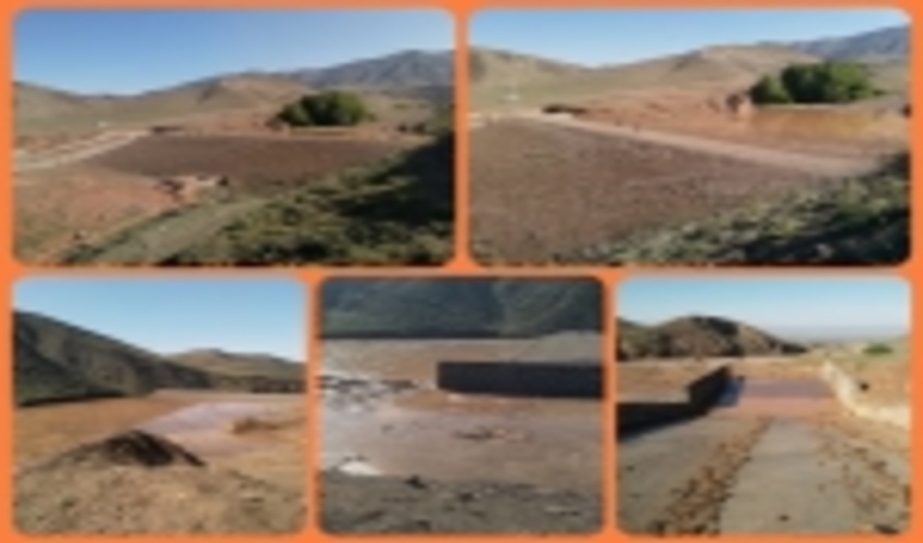 نیشابور-بند خاکی روستای بشر آباد نیشابور سرریز شد