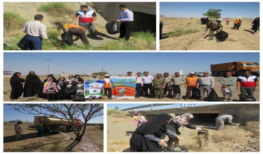 بردسکن-اجرای پویش آبیاری درختان  در شهرستان بردسکن به مناسبت روز جهانی بیابان زدایی 