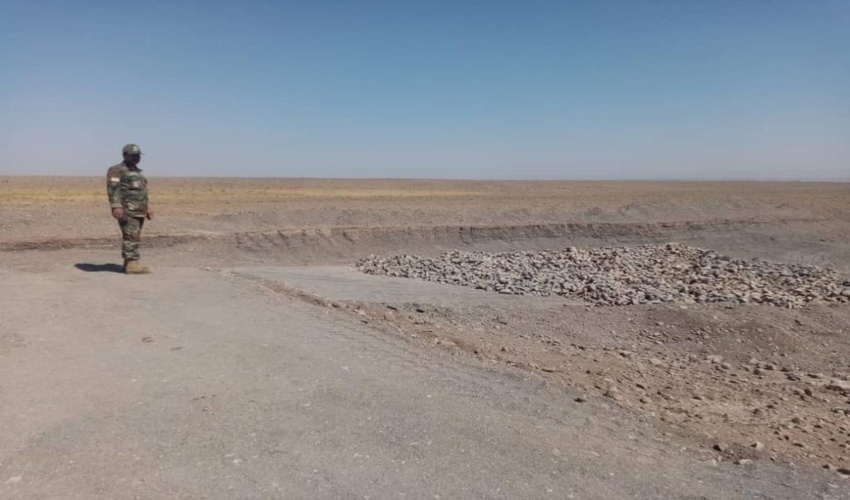 بزرگترین بند خاکی شهرستان جوین خراسان رضوی در مرحله احداث سرریز