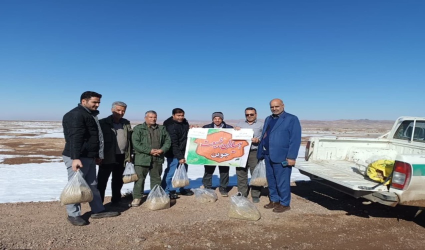 250 هکتار از مراتع جوین بذرپاشی شد