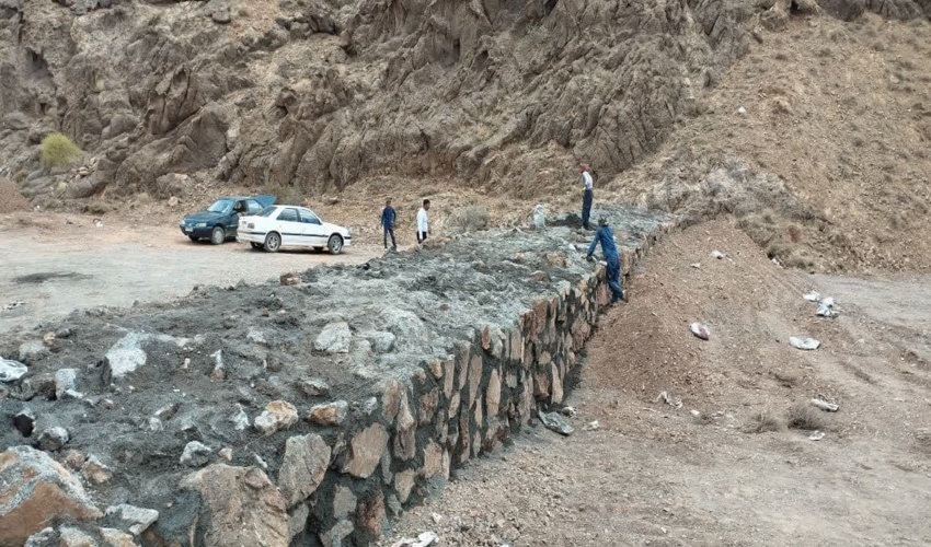 بهره برداری ازپروژه ابخیزداری بند سنگ و ملاتی درشهرستان خلیل آباد